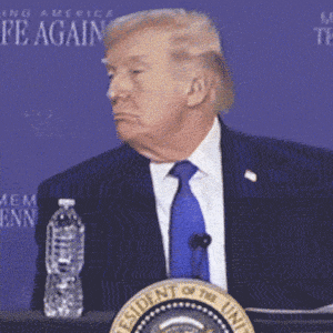 An animated GIF of Donald Trump during the Memphis Safe Task Force roundtable in Memphis, Tennessee on March 23, 2026.