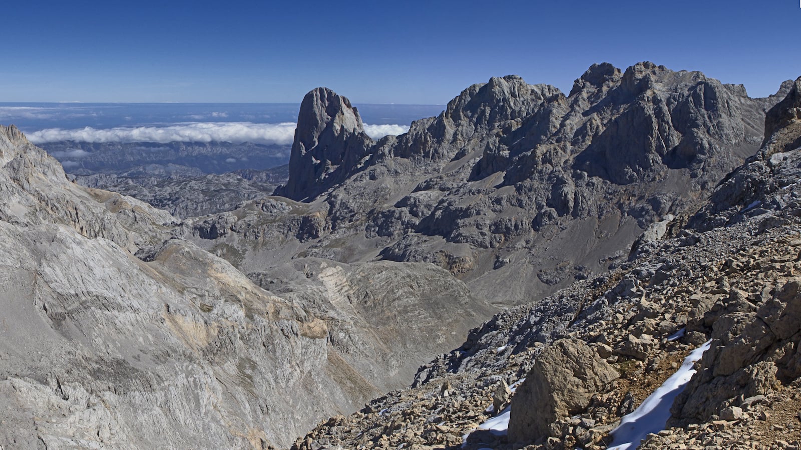 Panorama of Torrecerredo-Urriellu, Peak in Europe.