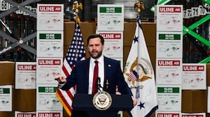 Vice President JD Vance appears Tuesday, Dec. 16, 2025, at a Uline warehouse in Lower Macungie Township, Pennsylvania, where he delivered a speech on the economy during his first visit to the Lehigh Valley since taking office.