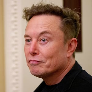 Elon Musk departs the U.S. Capitol Building on March 5, 2025 in Washington, DC.