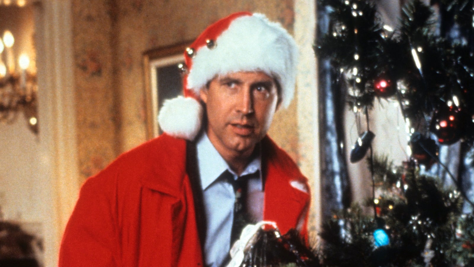 Chevy Chase in a scene from the film 1989 film, “Christmas Vacation.”