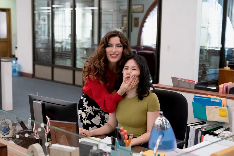 (l-r) Sabrina Impacciatore as Esmeralda and Ramona Young as Nicole.