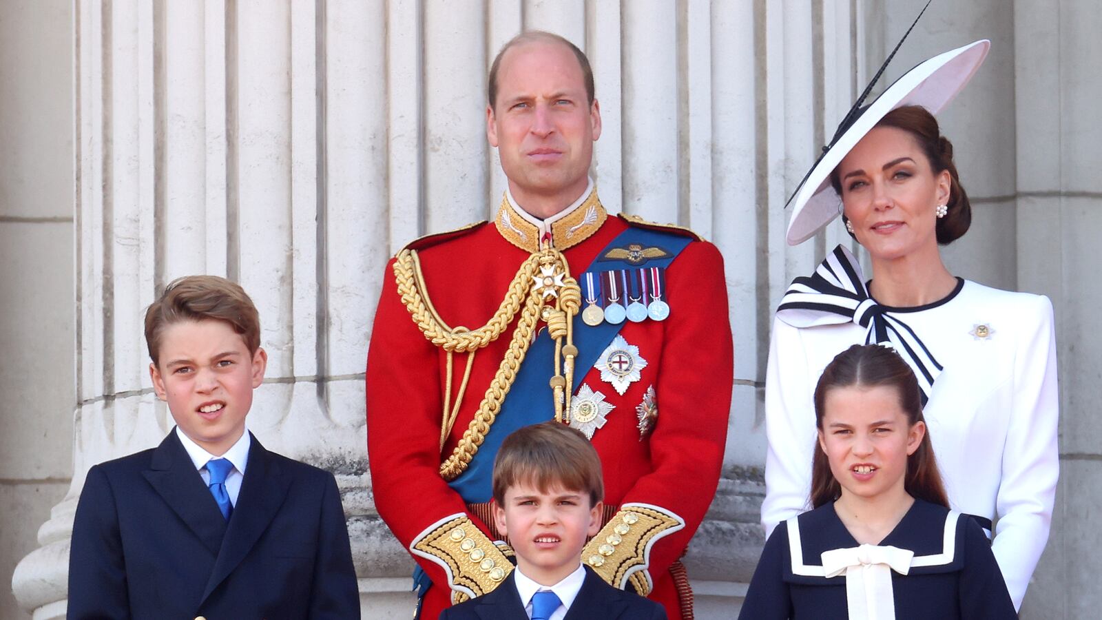 Prince William and Kate Middleton with Prince George, Prince Louis, and Princess Charlotte