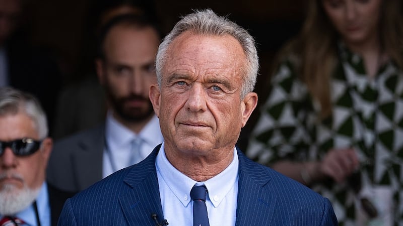 HHS Secretary Robert F. Kennedy Jr., makes his way to the inaugural Great American Farmers Market on the National Mall on Monday, August 4, 2025.
