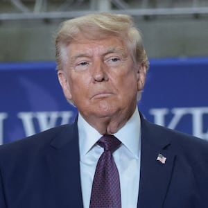 President Donald Trump arrives to deliver remarks during a visit to a Mack Trucks' assembly plant, in Macungie, Pennsylvania on June 23, 2026.