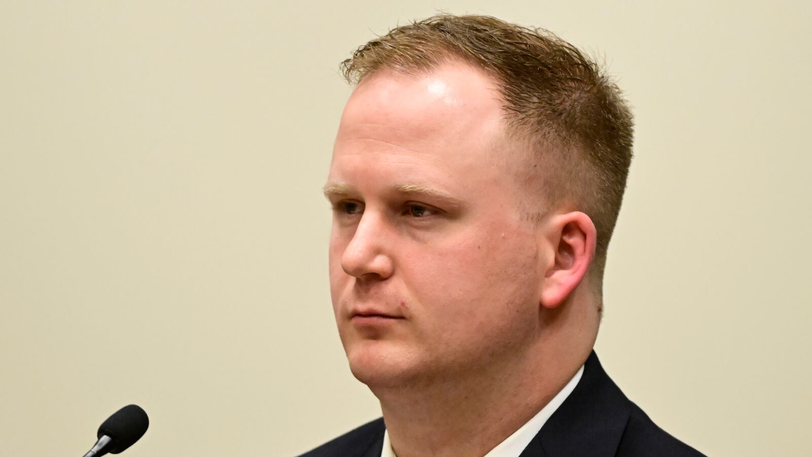 Nathan Woodyard during an arraignment in the Adams County district court at the Adams County Justice Center