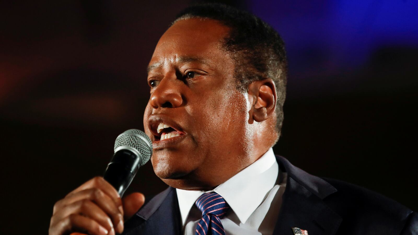 A picture of Republican presidential candidate Larry Elder. Elder took home between $1 million and $5 million from far-right international newspaper The Epoch Times, Raw Story reported, citing financial disclosure documents.