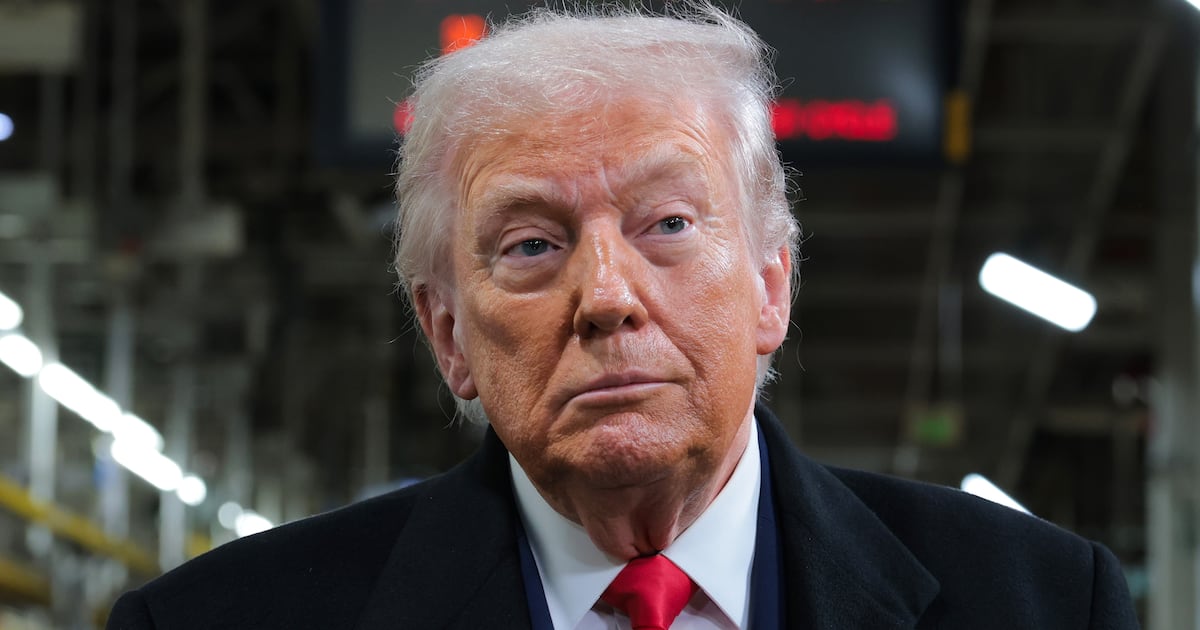 U.S. President Donald Trump tours the Ford River Rouge Complex on January 13, 2026 in Dearborn, Michigan. Trump is visiting Michigan where he will participate in a tour of the Ford River Rouge complex and later give remarks to the Detroit Economic Club.