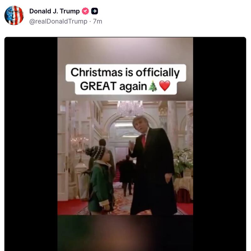 Donald Trump goes on a Truth Social posting spree.