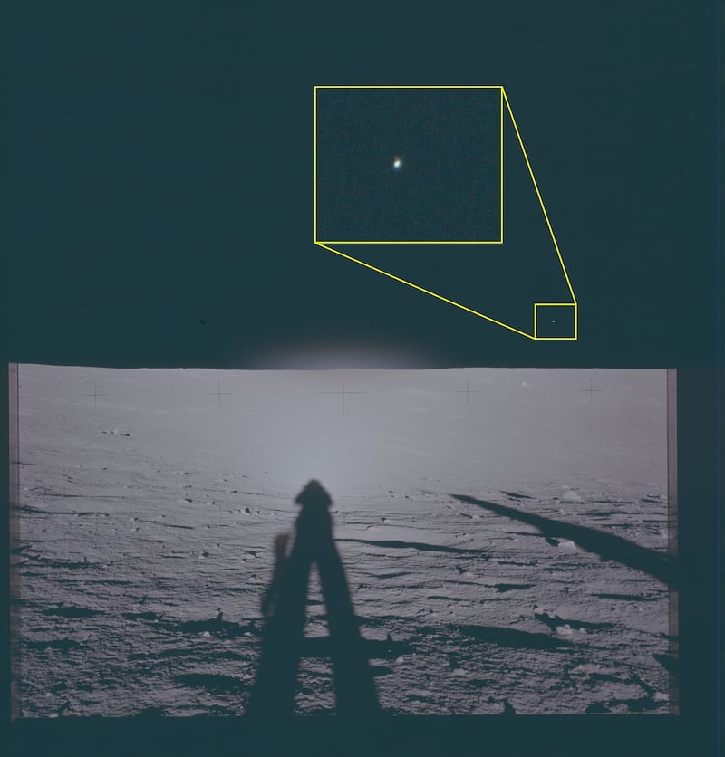 An archival photograph from the Apollo 12 mission to the moon was included in the files released by the Pentagon but offered no conclusion on the "area of interest" in it.