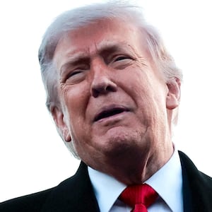 U.S. President Donald Trump looks on as he speaks to reporters near the Lincoln Memorial Reflecting Pool as it undergoes renovations, in Washington, D.C., U.S., May 7, 2026.