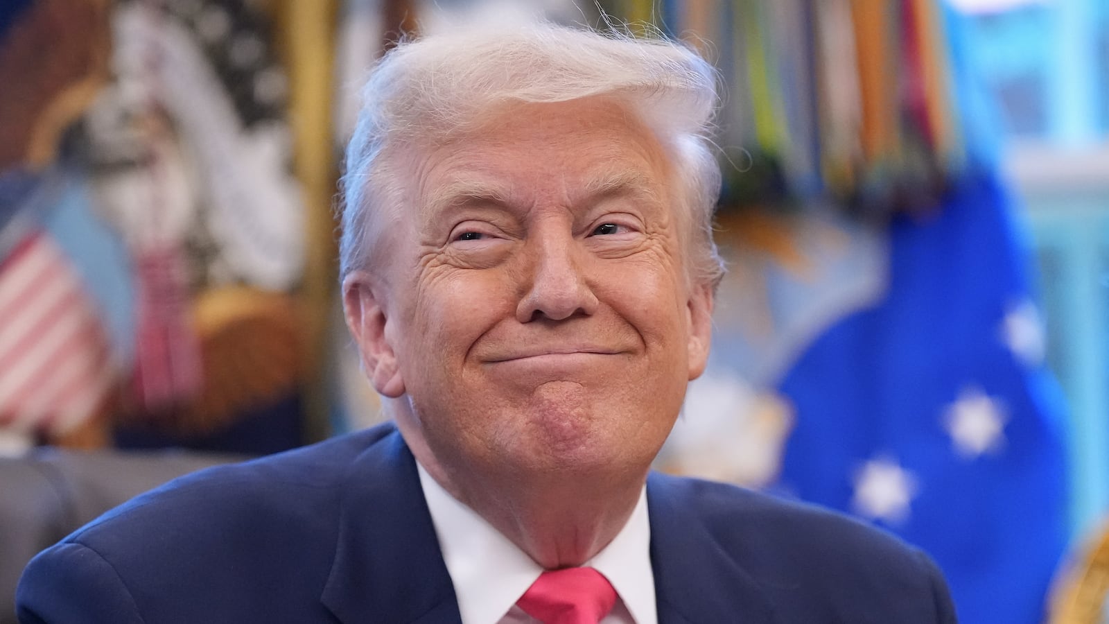 WASHINGTON, DC - AUGUST 14: U.S. President Donald Trump speaks in the Oval Office on August 14, 2025 in Washington, DC. Trump is expected to issue a proclamation on the 90th anniversary of Social Security and highlight his administration's efforts on the program. (Photo by Andrew Harnik/Getty Images)