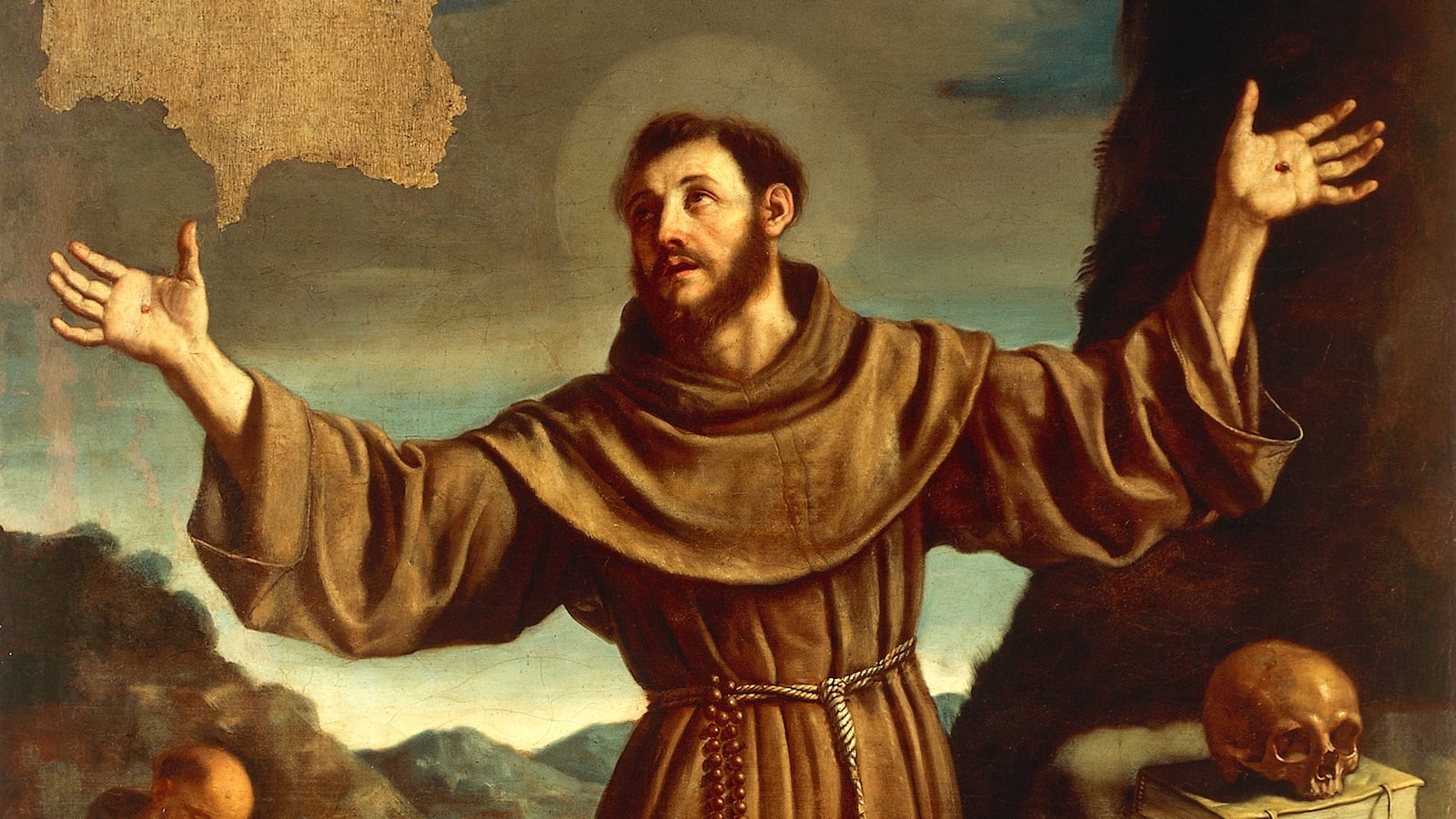 ITALY - CIRCA 2002: San Marino, Museo Pinacoteca San Francesco (Art Museum) St Francis of Assisi Receiving the Stigmata, by Giovanni Francesco Barbieri, known as Guercino (1591-1666).