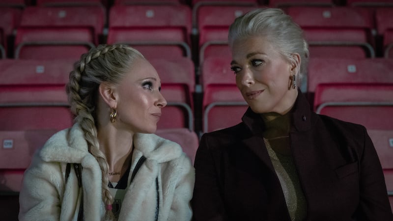Juno Temple and Hannah Waddingham in “Ted Lasso.”