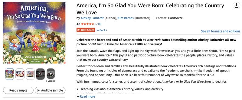 America, I'm So Glad You Were Born on Amazon