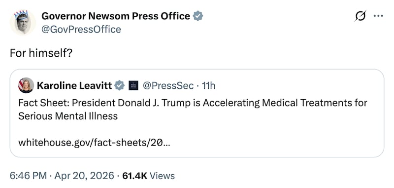 gavin newsom leavitt