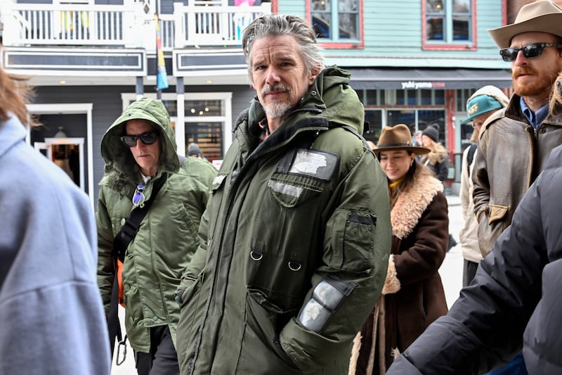 PARK CITY, UTAH - JANUARY 25: Ethan Hawke attends the 2026 Sundance Film Festival on January 25, 2026 in Park City, Utah.  (Photo by David Becker/GC Images)