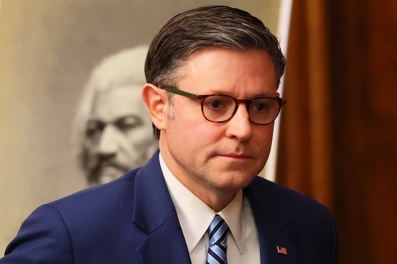 Speaker Mike Johnson said on Thursday it was not appropriate for the Justice Department to track lawmakers' searches of the unredacted Epstein files.