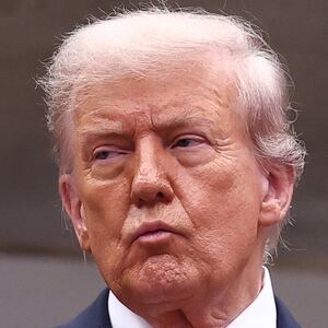 US President Donald Trump attends the men's singles final tennis match between Spain's Carlos Alcaraz and Italy's Jannik Sinner on the last day of the US Open tennis tournament at the USTA Billie Jean King National Tennis Center in New York City, on September 7, 2025. (Photo by CHARLY TRIBALLEAU / AFP) (Photo by CHARLY TRIBALLEAU/AFP via Getty Images)