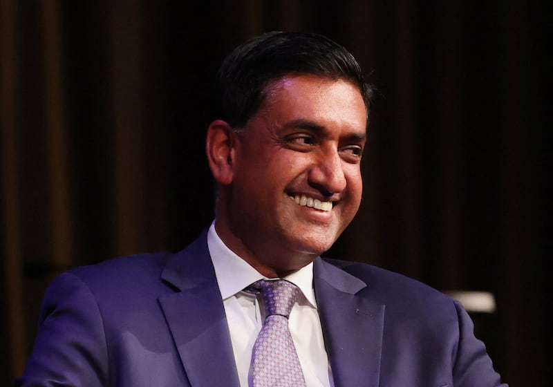 U.S. Representative Ro Khanna (D‑CA) reacts during the National Action Network (NAN) National Convention in New York City, U.S., April 8, 2026.