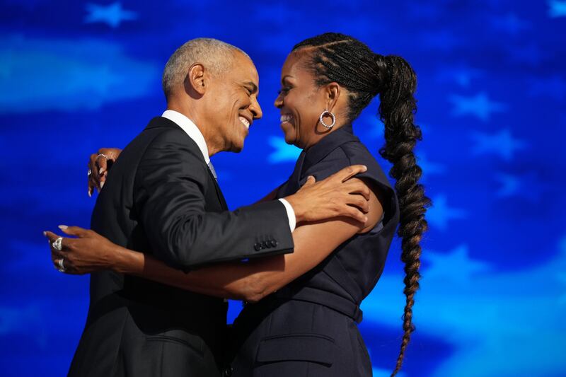 Barack Obama and Michelle Obama.