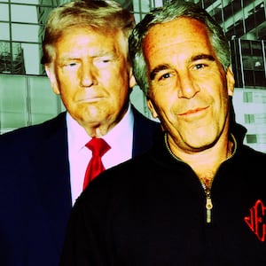 Donald Trump, Jeffery Epstein, Trump tower photo composite