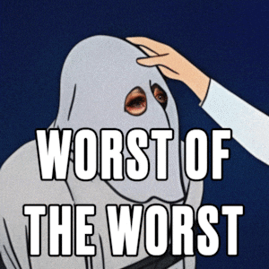 An animated GIF of the Scooby Doo unmasking meme with Kristi Noem.