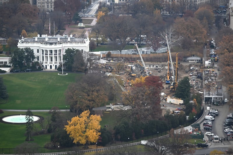 Construction crews were seen demolishing the East Wing last November.