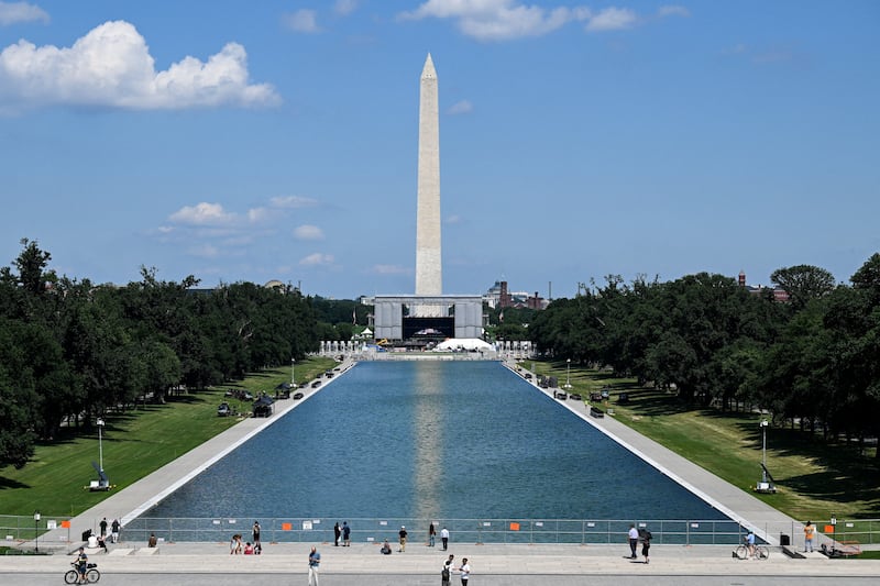 The Lincoln Memorial Reflecting Pool in Washington, D.C., U.S., June 29, 2026.