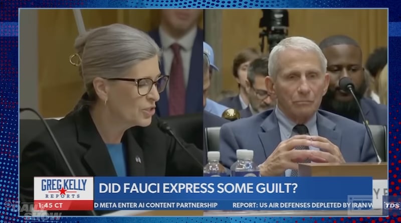 Anthony Fauci’s appearance during a Senate hearing.