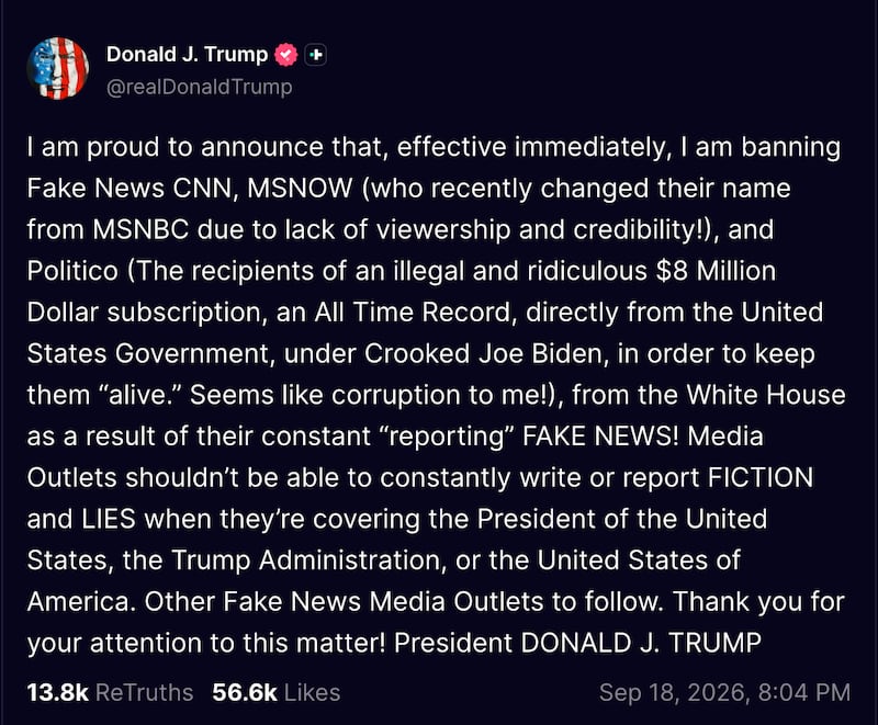 Donald Trump/Truth Social
