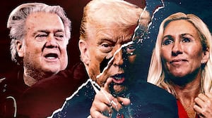 Steven Bannon, Donald Trump and Marjorie Taylor Greene show the fractures in MAGA.