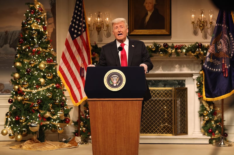 James Austin Johnson as Donald Trump in "SNL's" Christmas episode