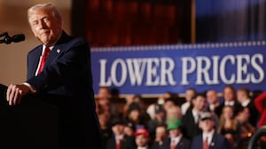 U.S. President Donald Trump delivers remarks during an event at Mount Airy Casino Resort