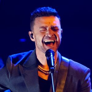 Justin Timberlake performs during the iHeartRadio Music Awards at Dolby Theatre in Los Angeles, California, U.S., April 1, 2024. 