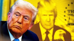 President Donald Trump during the signing executive orders in the Oval Office at the White House on Friday September 19, 2025.