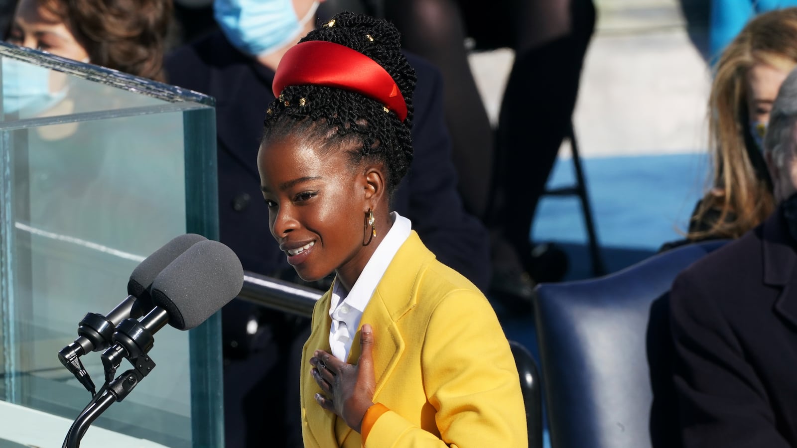 Amanda Gorman at President Joe Biden’s inauguration.