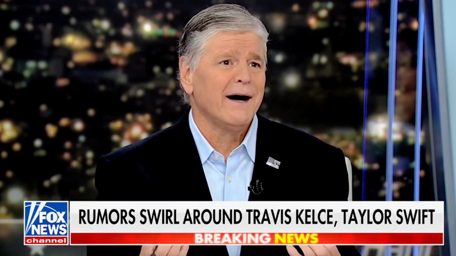 Sean Hannity says he hates people hating on Taylor Swift.