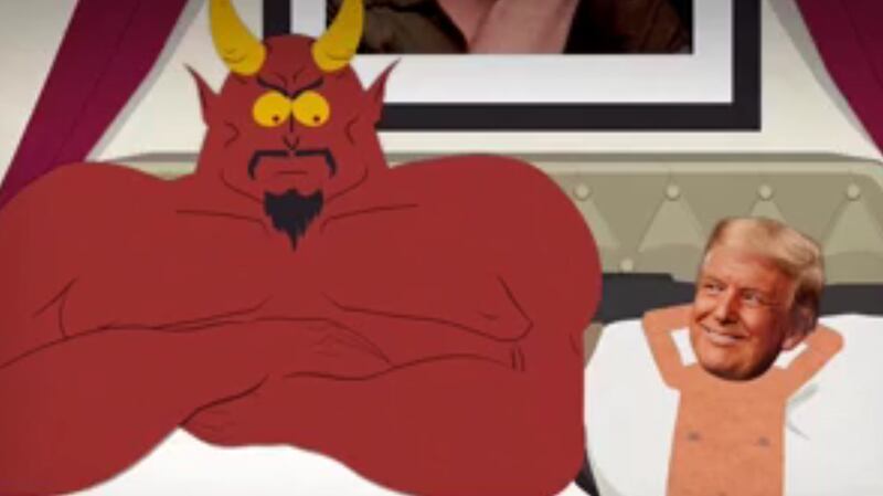South Park, Satan in a lover's quarrel with naked Donald Trump