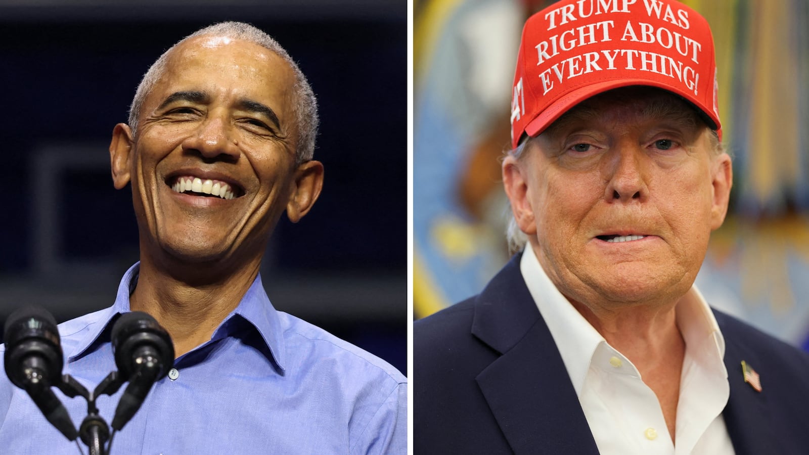 Barack Obama and Donald Trump.