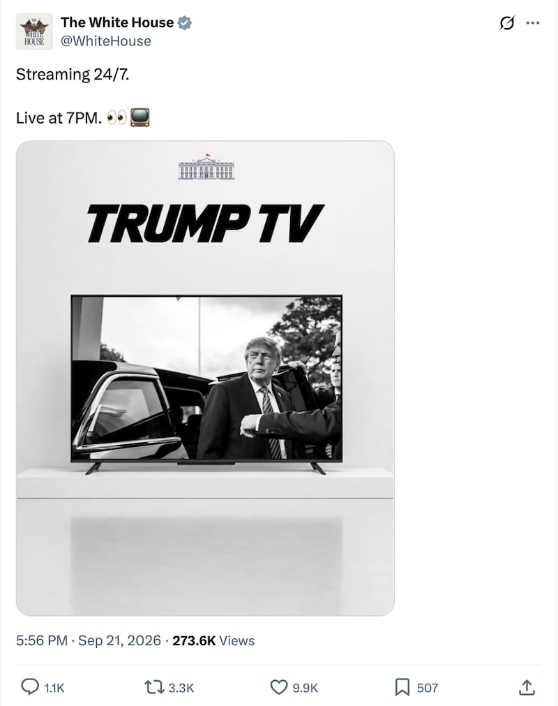 "Trump TV" begins streaming Monday night, after Trump removed three networks from the White House TV press pool.