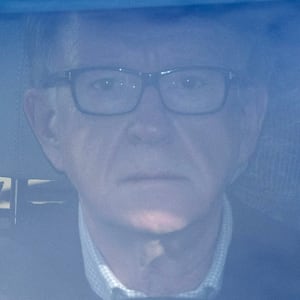 TOPSHOT - Former UK ambassador to the United States, Peter Mandelson drives away from his residence in central London on February 14, 2026.  (Photo by JUSTIN TALLIS / AFP via Getty Images)