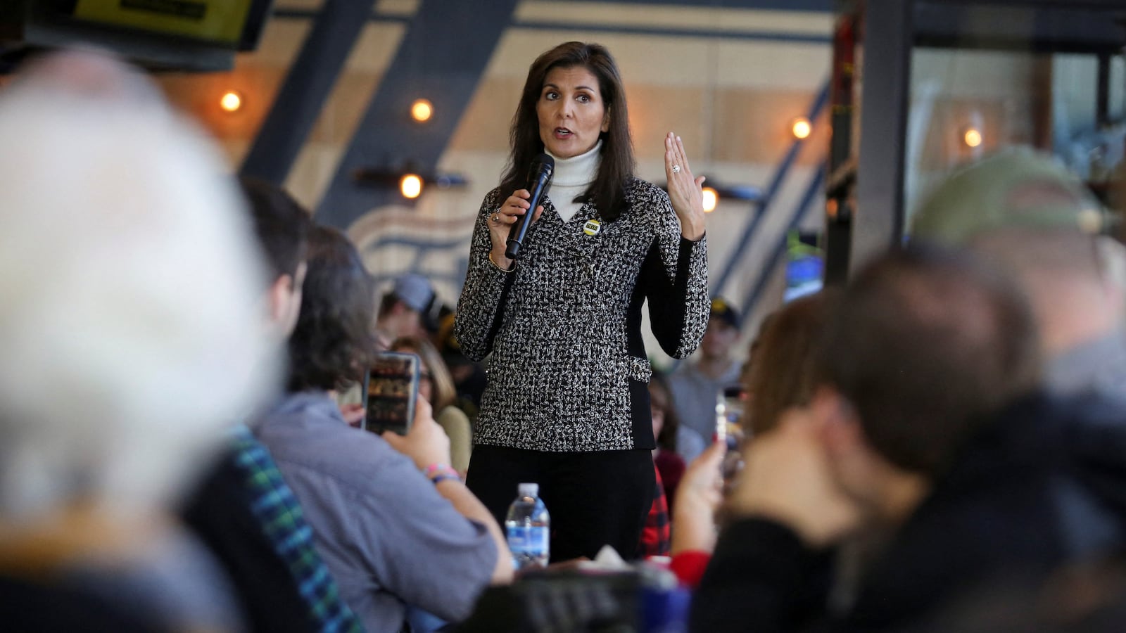 Republican presidential candidate and former U.S. Ambassador to the United Nations Nikki Haley