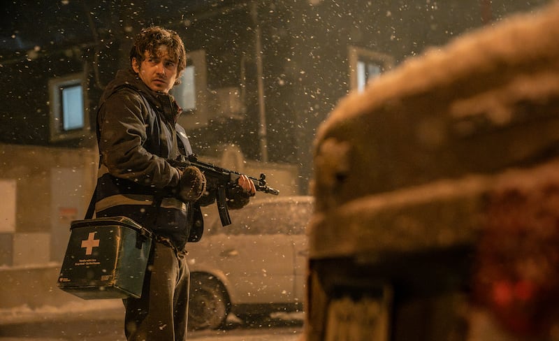 Austin Abrams stars in Constantin Film and TriStar Pictures RESIDENT EVIL, directed by Zach Cregger. Photo by: Courtesy of Sony Pictures