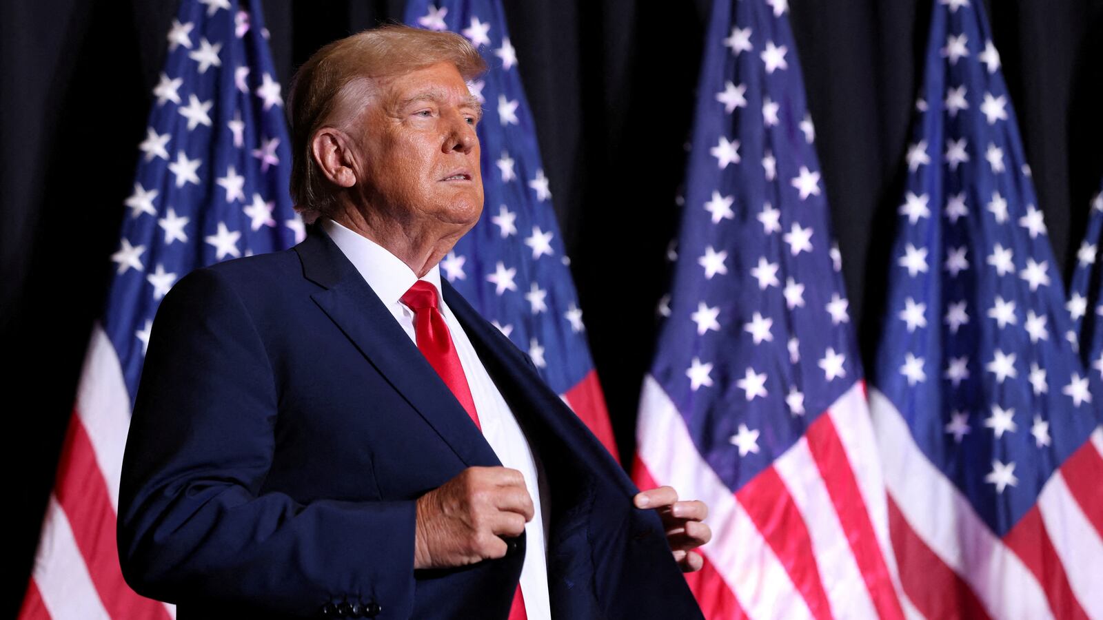 A picture of former U.S. president Donald Trump, whose employee recentl received a target letter from special counsel Jack Smith warning them of possible charges related to Trump’s handling of classified documents.