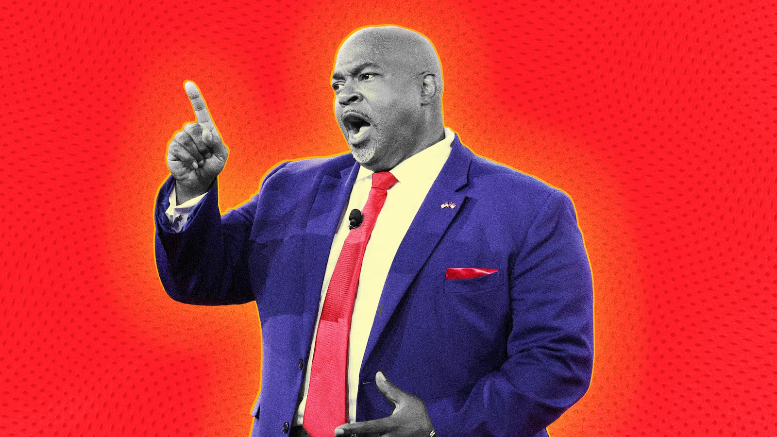 A photo illustration of North Carolina Lieutenant Governor Mark Robinson.