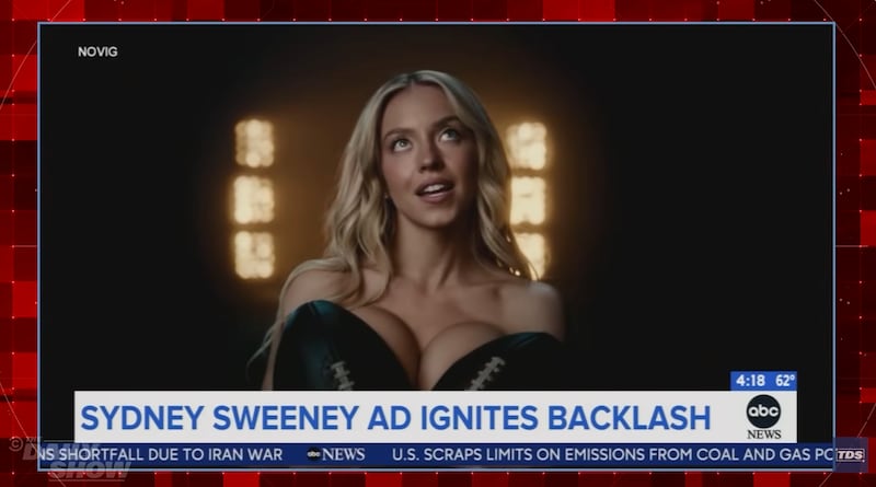 A "The Daily Show" segment mocked the internet's Sydney Sweeney addiction.