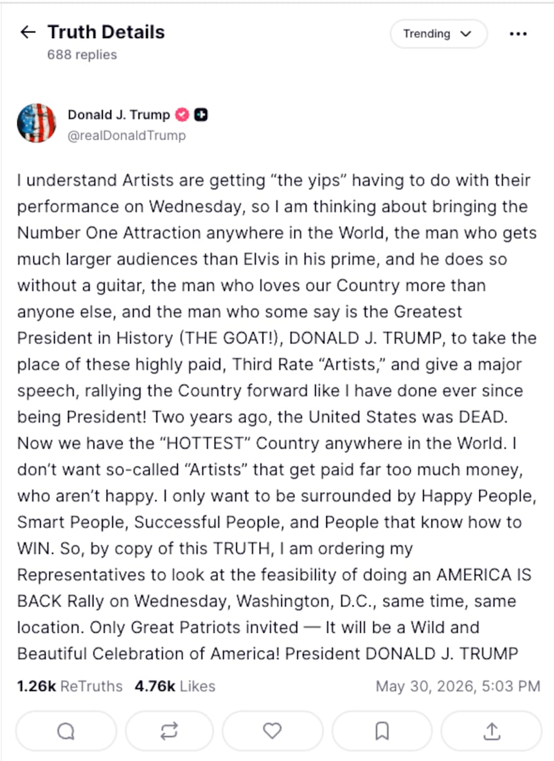 @realDonaldTrump/ TruthSocial