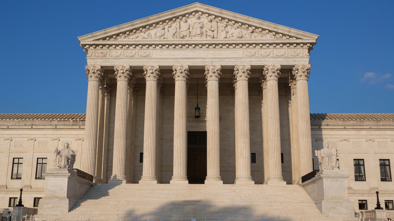 WASHINGTON, DC - JULY 1: The U.S. Supreme Court building is seen on July 1, 2026 in Washington, DC. (Photo by Kevin Carter/Getty Images)