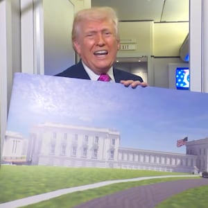 Donald Trump on Air Force One.